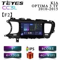 Штатная автомагнитола Teyes CC3L/ 4+32GB/ 4G/ Kia Optima 3 F2/ Киа Оптима 3/ головное устройство/ мультимедиа/ автомагнитола/ 2din/ магнитола android