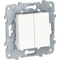 Выключатель 2х1-полюсный Schneider Electric NU521118 UNICA NEW, белый