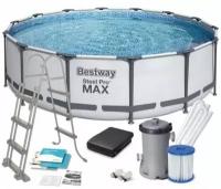 Bestway Каркасный бассейн 56438 Bestway Steel Pro 457*122 см, фильтр-насос, аксессуары 56438