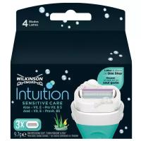 Wilkinson Sword Intuition Sensitive Сменные лезвия, 3 шт, с 3 сменными лезвиями в комплекте