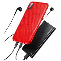 Чехол для iPhone X Dual Lightning Baseus Audio Case - Красный (WIAPIPHX-VI09)