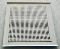 Вентиляционная решетка металлическая на магнитах 200х200мм, перфорация (рисунок): квадрат, Цвет белый RAL 9016