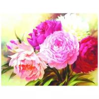 Репродукция на холсте Пионы в вазах (Peonies in Vases) №4 Левашов Игорь 40см. x 30см