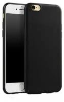 Ультратонкий матовый чехол для смартфона Apple iPhone 7 и iPhone 8 / Защитный силиконовый чехол для Эпл Айфон 7 и Айфон 8 Rosin (Черный)