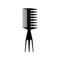 Расческа-гребень для волос LADY PINK BASIC PROFESSIONAL двухсторонняя с вилкой