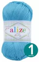 Пряжа Alize Diva Baby (Ализе Дива Беби) - темно-бирюзовый (287), 100 г / 350 м (100% микрофибра акрил) - 1 шт