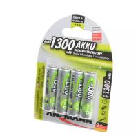 ANSMANN Аккумулятор ANSMANN Ni-MH AA 1300mAh maxE BL4, 4шт (5030792-RU)