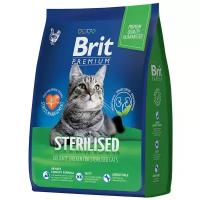 Сухой корм BRIT 2кг для стерилизованных кошек с курицей Premium Cat Sterilized