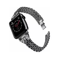 Ремешок для Apple Watch 42/44/45mm CBIW72 металлический со стразами Черный