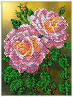 Набор Розовые розы 19,5х26,5 Вышиваем бисером В-112" 19,5х26,5 Вышиваем бисером В-112