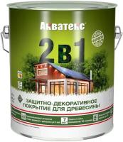 Акватекс 2 в 1 грунт-антисептик алкидный полуматовый лессирующий груша 2,7л