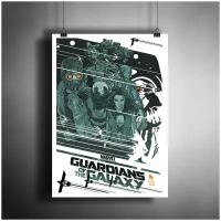 Постер плакат для интерьера "Фильм: Стражи Галактики. Guardians of the Galaxy. Комиксы Марвел"/ Декор дома, офиса, комнаты A3 (297 x 420 мм)