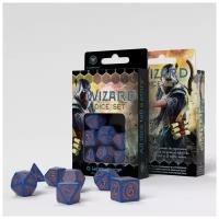 Набор кубиков для настольных ролевых игр (Dungeons and Dragons, DnD, D&D, Pathfinder) - Wizard Dark-blue & orange Dice Set