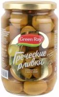 Греческие оливки Green Ray супергигант с косточкой, 720 мл