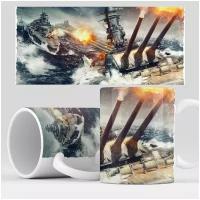 Кружка RocketCup с принтом "World of Warships"