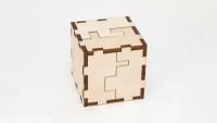 Сборная деревянная модель «3D куб-головоломка» (EWA)