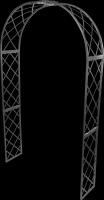Арка садовая «Готика», 232х125х35 см, сталь, цвет чёрный