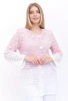 Пиджак Текстильная Мануфактура, размер 48, розовый, белый