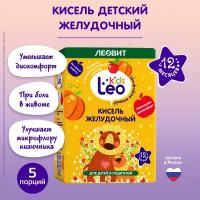 Кисель желудочный для детей LeoKids от леовит 5 пакетов по 12 г Упаковка 60 г