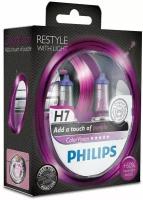 Лампа Philips 12-55 Вт. H7 Color Vision галогеновая розовая, комплект 2шт 12972CVPPS2/36804828