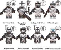 Набор минифигурок солдат-клонов Волчья Стая Wolfpack WM6128 / 8 шт, 4,5 см, пакет