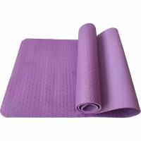 Коврик для йоги ЭВА 183х61х0,7 см E40037 (фиолетовый Мрамор)