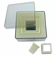 Резак для теста De Buyer набор Квадрат 7 шт 1,8-9,5см h 3.5см, материал пластик