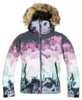 Куртка сноубордическая детская Roxy Jet Ski - Snow Jacket for Girls True Black Pokhara Girl (AGE:14)