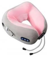 U-Shaped подушка для шеи со встроенным массажером (розовый)