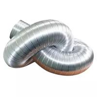 Воздуховод вентиляционый алюминий, диаметр 150 мм, гофрированный, 3 м, Эвент