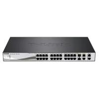 Коммутатор/ DGS-1210-28P/F5A Настраиваемый L2 PoE-коммутатор, 24x1000Base-T, 4хCombo 1000Base-T/SFP