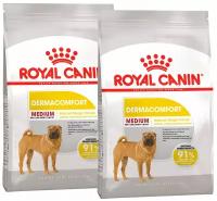 ROYAL CANIN MEDIUM DERMACOMFORT для взрослых собак средних пород при аллергии (3 + 3 кг)