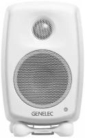 Genelec G One BW активная 2-полосная АС. НЧ 3" 25Вт, ВЧ 0.75" 25Вт. Подставки. Вход: аналог. RCA. Макс. SPL 96 дБ, 67Гц-25кГц (-6 дБ). Кроссовер 3000Гц. Габариты (ВхШхГ): 195х121х115мм (с подставками). Вес 1.7кг. Белая