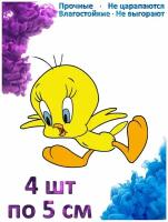 Наклейка на авто "Tweety сильвестр рисование"