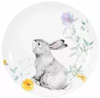 Тарелка обеденная Kuchenland, 27 см, фарфор N, Кролик в цветах, Easter