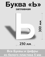 Прописная буква м белый пластик шрифт Arial 300 мм, вывеска, Indoor-ad