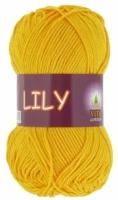 Пряжа Vita cotton Lily желтый (1634), 100%мерсеризованный хлопок, 125м, 50г, 1шт