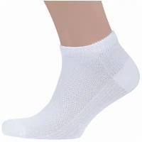 Мужские короткие носки из микромодала Grinston socks (PINGONS) белые