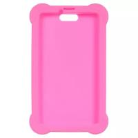 Аксессуар Чехол для Digma Plane 7556 Silicone Pink 1107471