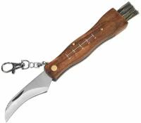 Складной нож грибника с щеточкой, 21 см