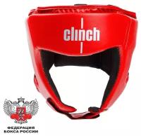 Шлем боксерский "Clinch Olimp" красный р.L