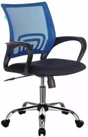 Кресло CH-695NSL синий TW-05 сиденье черный TW-11 сетка/ткань крестовина металл хром CH-695N/SL/BL/TW-11