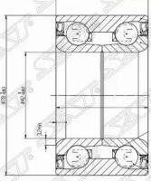 Подшипник Передней Ступицы Ford Escape/Maverick/Mazda Tribute 00- Sat арт. ST-EC01-33-048