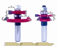 Набор фрез для изготовления Вагонки (Евровагонка, Косой профиль) H21 S8
