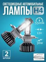Светодиодные лампы для авто LED диодные H4, Универсальные автомобильные лампы