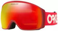 Лыжная маска со съёмной линзой Oakley Flight Tracker, L, красный