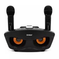 OWL SD 306 "COBA" BLACK - bluetooth караоке колонка с двумя беспроводными микрофонами