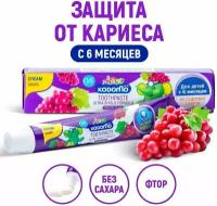 Lion Зубная паста для детей с 6 месяцев Thailand Kodomo с ароматом винограда 40 г, 2 шт