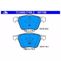 Колодки тормозные дисковые передн, VOLVO: XC90 2.5 T/3.2/3.2 AWD/D3/ D5/D5/T6/V8 02-, 13046071882 ATE 13.0460-7188.2