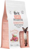 Сухой корм BRIT CARE CAT SENSITIVE HEALTHY DIGESTION для взрослых кошек с чувствительным пищеварением с индейкой и ягненком (1,5 кг)